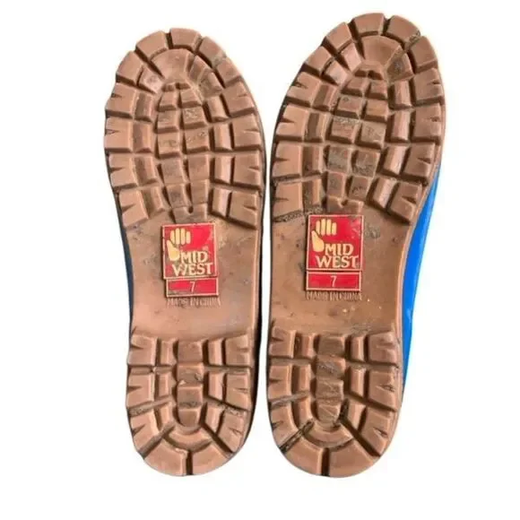 Mid West Size 7 Women’s Blue Rain & Garden Loafers Style 6050 - Picture 7 of 7